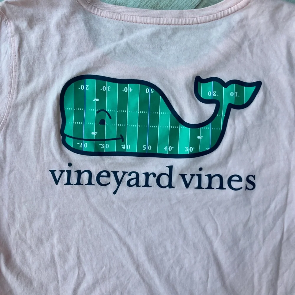 Vineyard Vines shirt top long sleeve light pink football field pocket tee 2018 - Picture 7 of 9